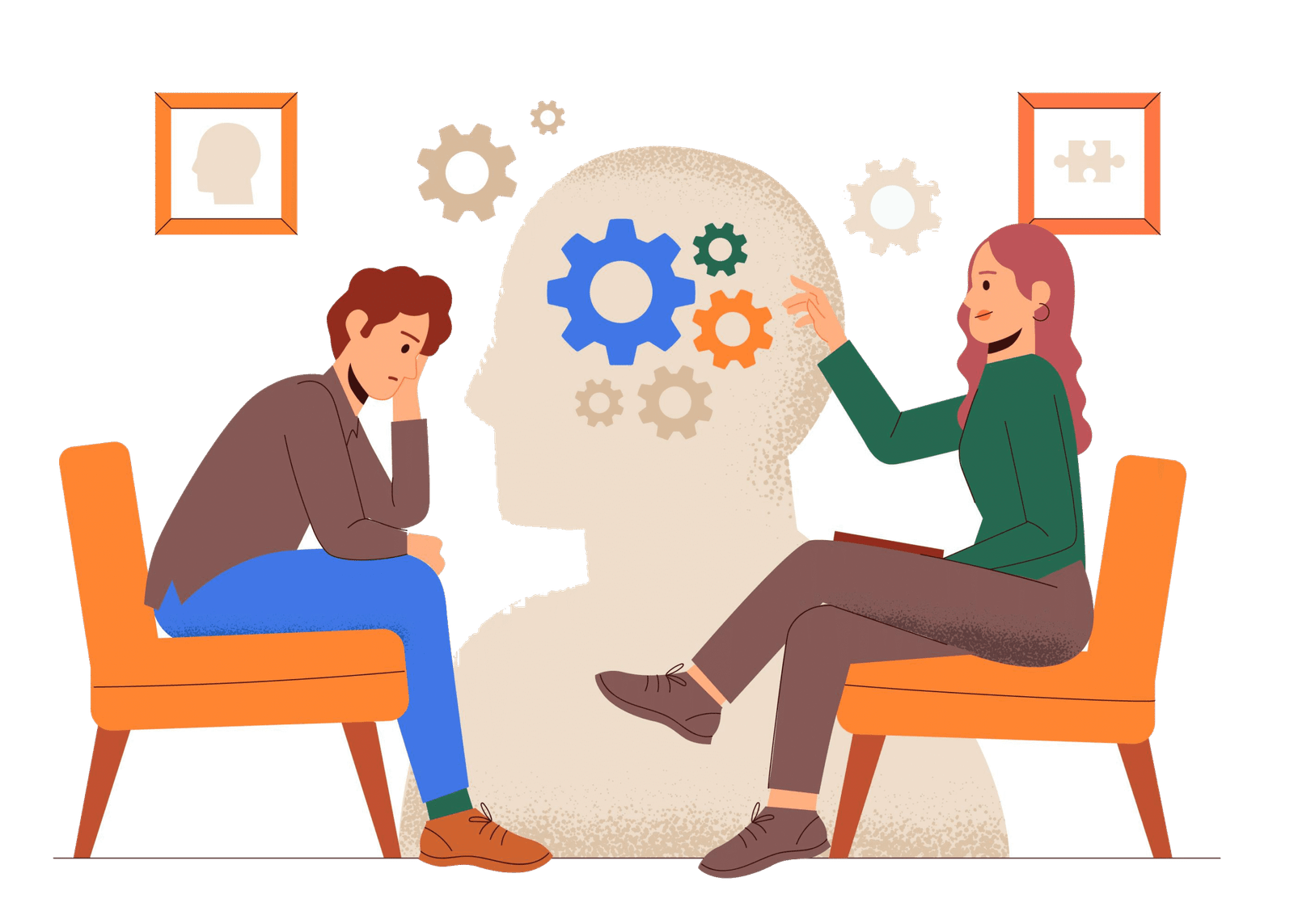 Life Coaching for Clarity and Direction — Reflect, Reset, and Move Forward Intentionally Life coach and client in a calm, supportive session discussing personal growth and goals